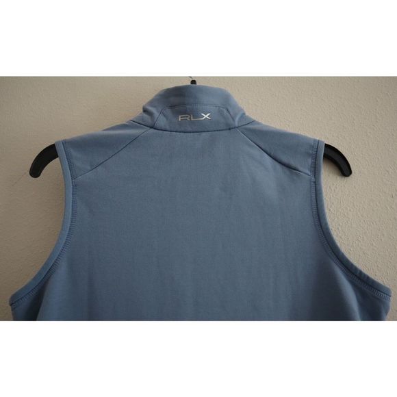 RLX x Ralph Lauren Women's Sz Large Blue Chevron Print RLX Full Zip Vest $178 - Picture 4 of 12
